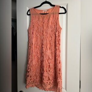 Blu Pepper Coral Lace Dress